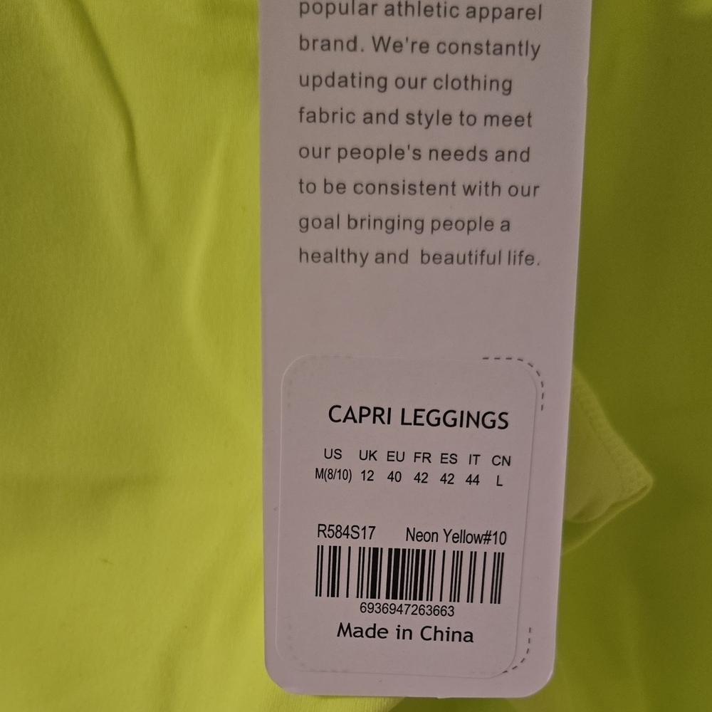 CRZ YOGA Neon Yellow Leggings - Picture 3 of 11